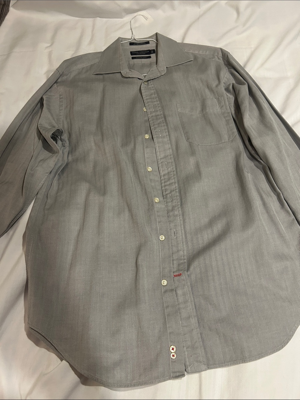 Daniel Cremieux Light Gray Long-Sleeve Dress Shirt